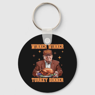 Grappige Trump Winnaar Turkije Diner Thanksgiving Sleutelhanger