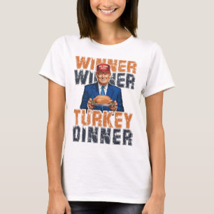 Grappige Trump Winnaar Turkije Diner Thanksgiving T-shirt