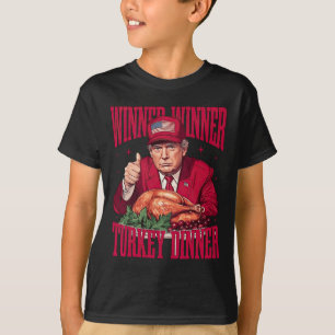 Grappige Trump Winnaar Turkije Diner Thanksgiving T-shirt