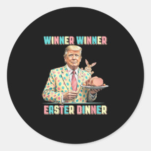 Grappige Trump Winnaar Winnaar Pasen Diner Pasen D Ronde Sticker