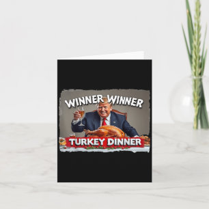 Grappige Trump Winnaar Winnaar Turkije Diner Dankz Kaart