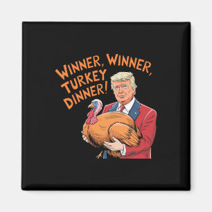 Grappige Trump Winnaar Winnaar Turkije Diner Dankz Magneet
