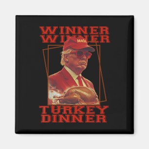Grappige Trump Winnaar Winnaar Turkije Diner Dankz Magneet