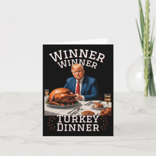 Grappige Trump Winnaar Winnaar Turkije Diner Thank Kaart
