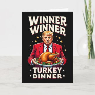 Grappige Trump Winnaar Winnaar Turkije Diner Thank Kaart