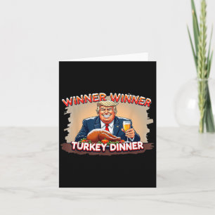 Grappige Trump Winnaar Winnaar Turkije Diner Thank Kaart