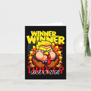 Grappige Trump Winnaar Winnaar Turkije Diner Thank Kaart