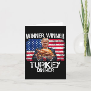 Grappige Trump Winnaar Winnaar Turkije Diner Thank Kaart