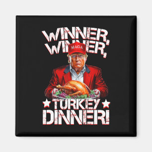 Grappige Trump Winnaar Winnaar Turkije Diner Thank Magneet