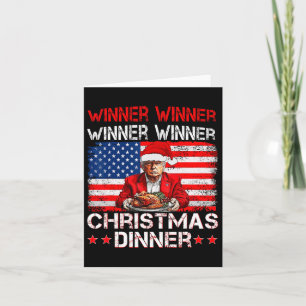 Grappige Trump Winner Kerstdiner Santa A Kaart