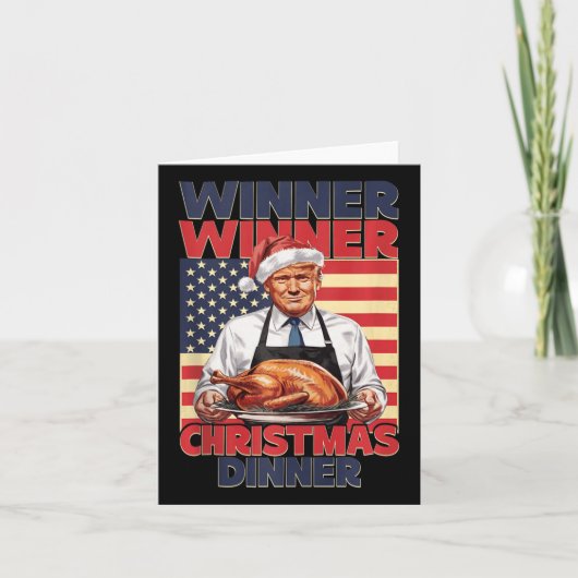 Grappige Trump Winner Kerstdiner Santa A Kaart (Voorkant)