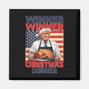 Grappige Trump Winner Kerstdiner Santa A Magneet