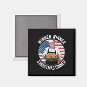 Grappige Trump Winner Kerstdiner Santa A Magneet (Voorkant / Achterkant)