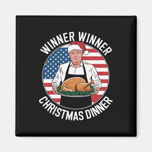 Grappige Trump Winner Kerstdiner Santa A Magneet (Voorkant)