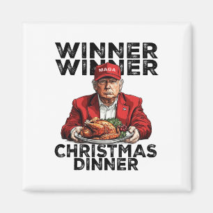 Grappige Trump Winner Kerstdiner Santa A Magneet