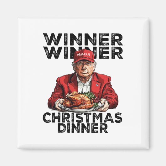 Grappige Trump Winner Kerstdiner Santa A Magneet (Voorkant)