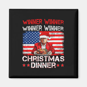 Grappige Trump Winner Kerstdiner Santa A Magneet