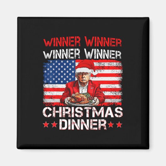 Grappige Trump Winner Kerstdiner Santa A Magneet (Voorkant)
