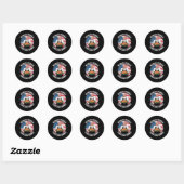 Grappige Trump Winner Kerstdiner Santa A Ronde Sticker (Vel)