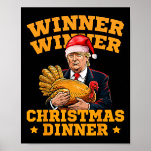 Grappige Trump Winner Kerstdiner Turkije Poster