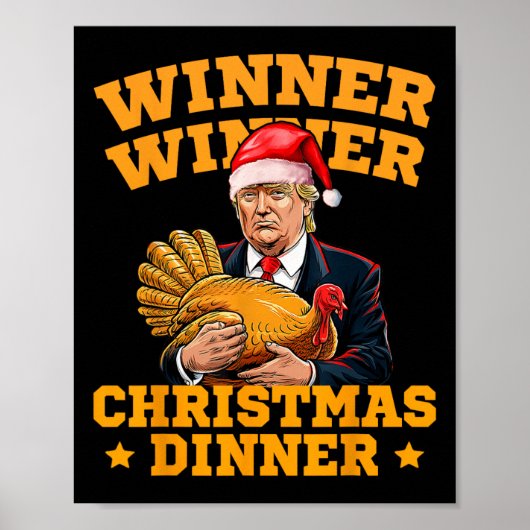 Grappige Trump Winner Kerstdiner Turkije Poster (Voorkant)
