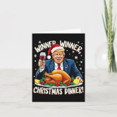Grappige Trump Winner Kerstdiner Xmas Me Kaart (Voorkant)