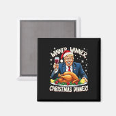 Grappige Trump Winner Kerstdiner Xmas Me Magneet (Voorkant / Achterkant)