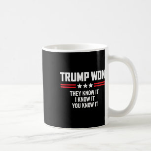 Grappige Trump won, ze weten het, ik weet het, jij Koffiemok