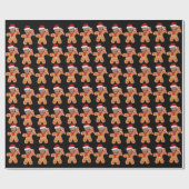 Grappige Trump Xmas Custom Face Foto Gingerbread Cadeaupapier (Vlak)