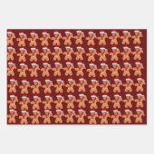 Grappige Trump Xmas Custom Face Foto Gingerbread Inpakpapier Vel (Voorkant 3)