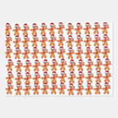 Grappige Trump Xmas Custom Face Foto Gingerbread Inpakpapier Vel (Voorkant 2)