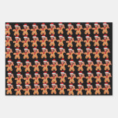 Grappige Trump Xmas Custom Face Foto Gingerbread Inpakpapier Vel (Voorkant)