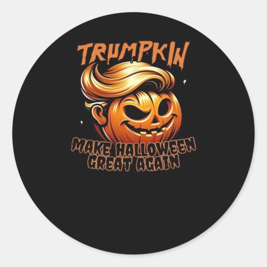 Grappige Trumpkin Classic Ronde Sticker (Voorkant)