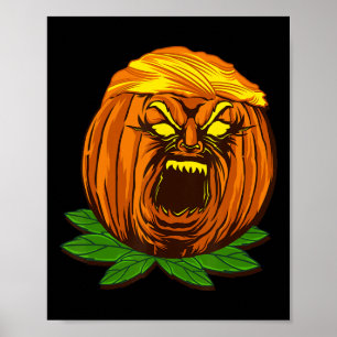 Grappige Trumpkin Donald Trump Pompoen Halloween K Poster