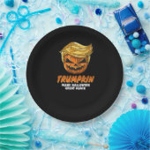 Grappige Trumpkin maken Halloween weer geweldig Ge Papieren Bordje (Feest)