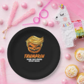 Grappige Trumpkin maken Halloween weer geweldig Ge Papieren Bordje (Feest)