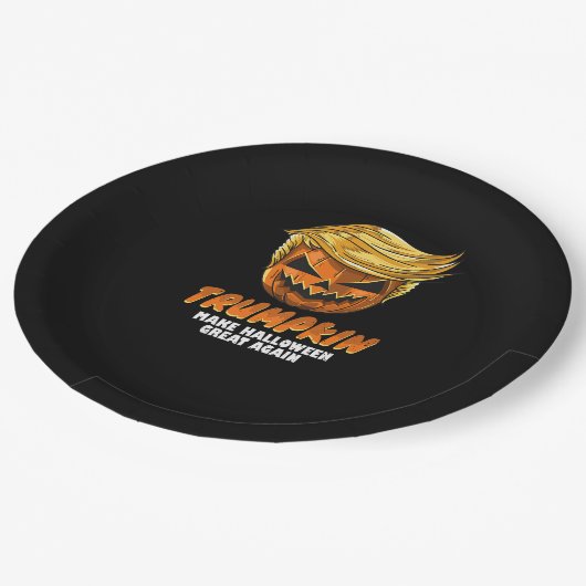 Grappige Trumpkin maken Halloween weer geweldig Ge Papieren Bordje (Gekanteld)