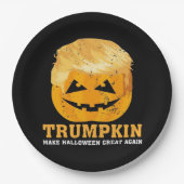 Grappige Trumpkin maken Halloween weer geweldig Papieren Bordje (Voorkant)