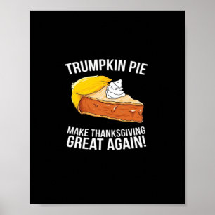 Grappige Trumpkin-taart maakt Thanksgiving weer ge Poster