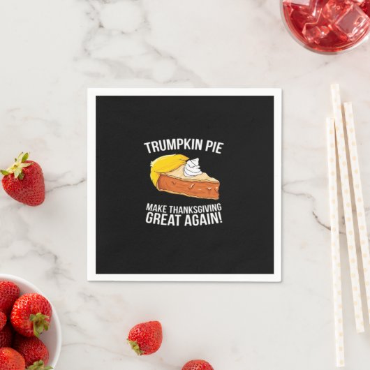 Grappige Trumpkin-taart maakt Thanksgiving weer ge Servet (Insitu)