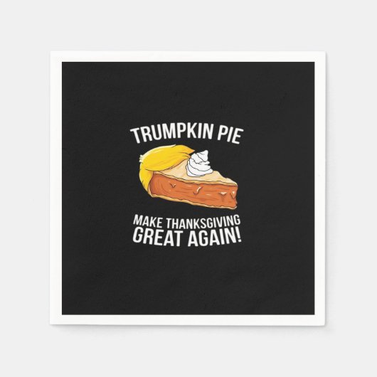 Grappige Trumpkin-taart maakt Thanksgiving weer ge Servet (Voorkant)