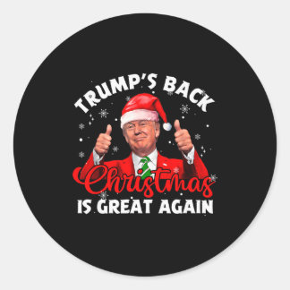 Grappige Trumps Back Kerstmis Is Geweldig Weer Xma Ronde Sticker