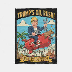 Grappige Trump's Oliehausse Voedt Amerika Venezuel Fleece Deken