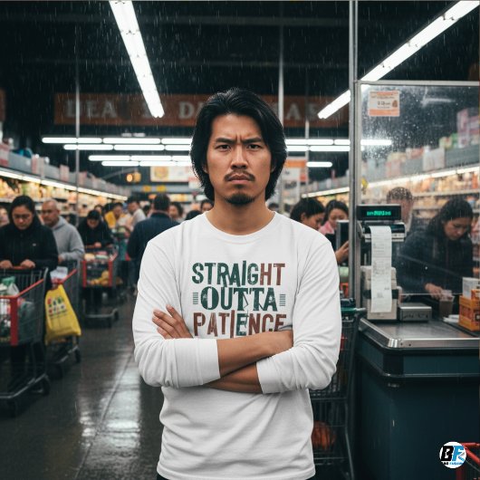 Grappige tshirts, recht uit geduld t-shirt