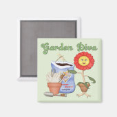 Grappige Tuin Diva Magneet (Voorkant / Achterkant)