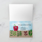 Grappige Tuin Groenten Verjaardagspons voor Vegan Kaart (Binnen)