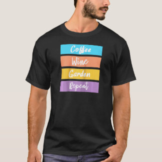 Grappige tuin herhaal tuinieren leven liefde plant t-shirt