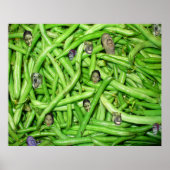Grappige Tuin Verse Groene Boon Hoofden Poster (Voorkant)