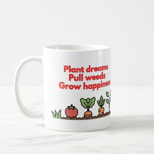 Grappige Tuingereedschap Mok - Planten Dromen... (Links)