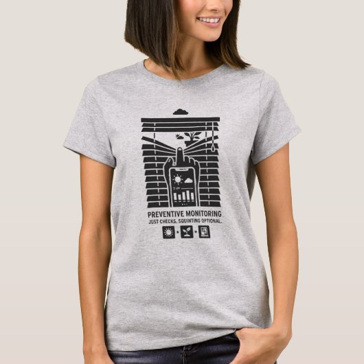 Grappige Tuinier Weer App Preventieve Monitoring T-shirt (Voorkant)